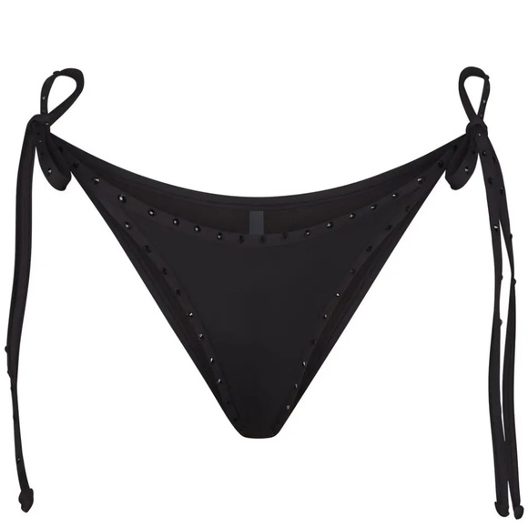 Skims Black Rhinestone Swim Triangle Bikini Set - Picture 4 of 11